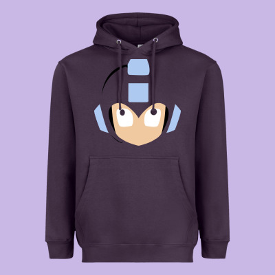 Mega Man Retro Video Game Face Heavyweight Hoodie Designed By Artisfamous