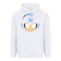 White mega man retro video game face Heavyweight Hoodie - artisFamous