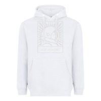 White cosmonaut – retro soviet space race Heavyweight Hoodie - artisFamous