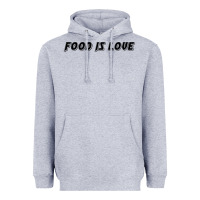 Heather Grey food is love Heavyweight Hoodie - artisFamous