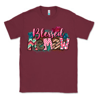 Burgundy Blessed memaw Mother's Day Classic Tee - CowGirlArtShop