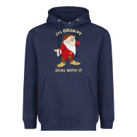 Navy santa grumpy Heavyweight Hoodie - artisFamous