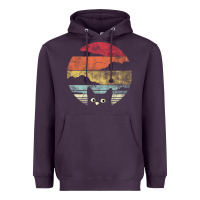 Plum cat retro vintage style Heavyweight Hoodie - artisFamous