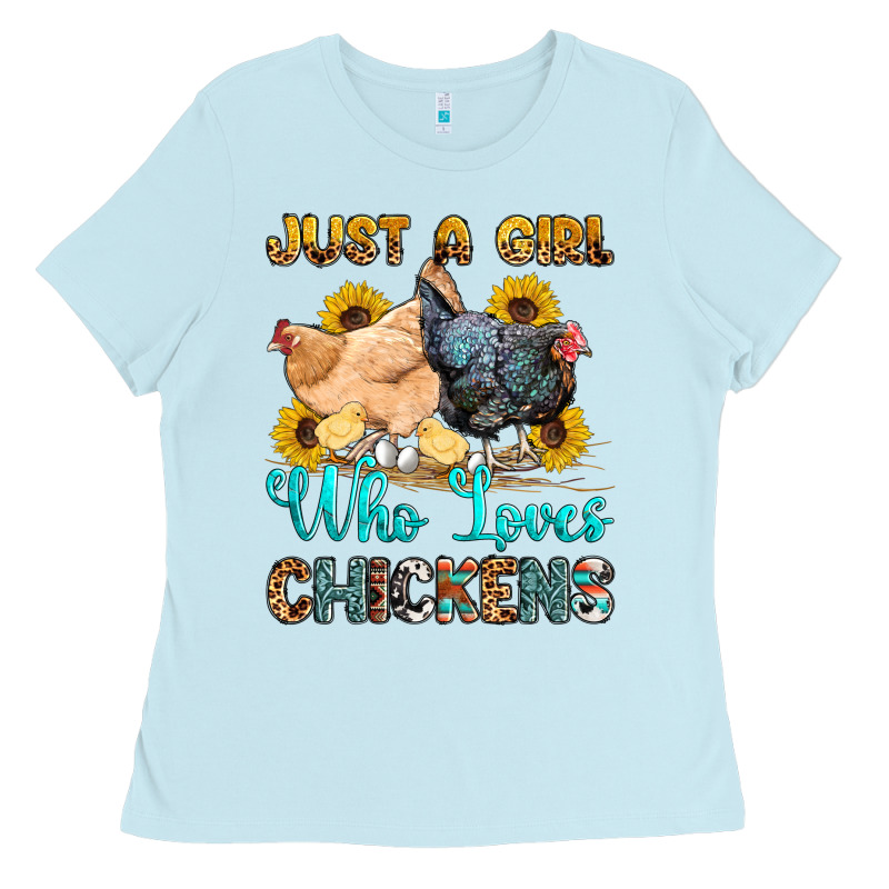 Just A Girl Who Loves Chickens Ladies Tee by OliviaCreatesArt | Teevron