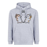 Heather Grey bunnys Heavyweight Hoodie - artisFamous