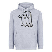 Heather Grey ghost Heavyweight Hoodie - artisFamous