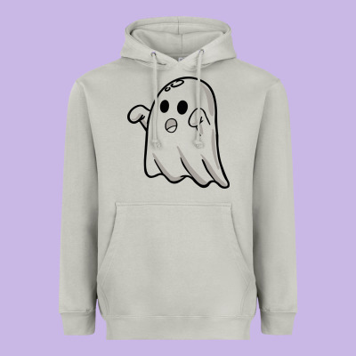 Ghost Heavyweight Hoodie Designed By Artisfamous