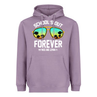 Lavender school out forever retired teacher retro summer Heavyweight Hoodie - artisFamous