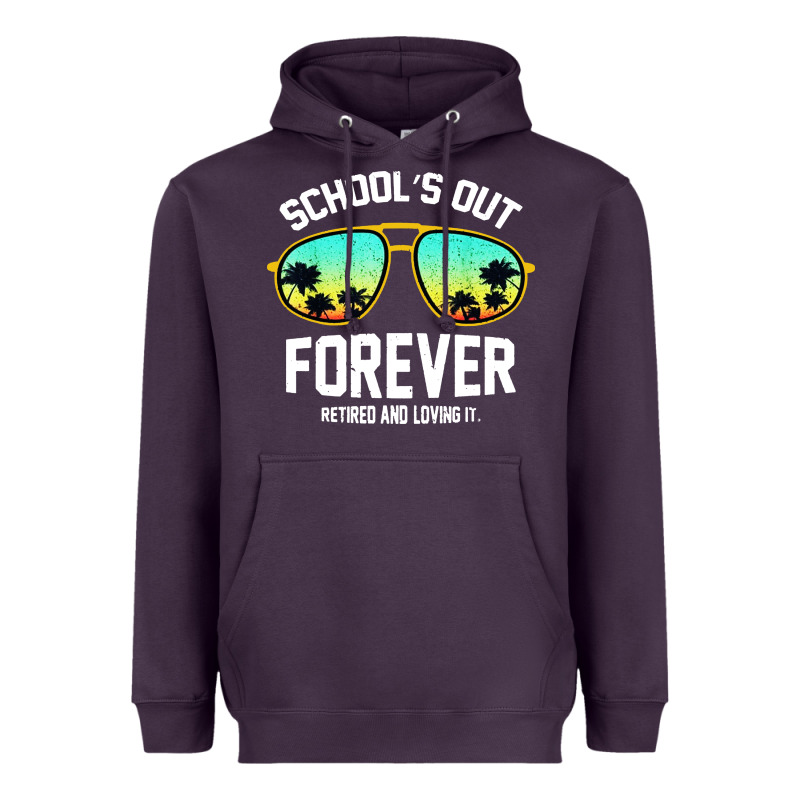 School Out Forever Retired Teacher Retro Summer Heavyweight Hoodie by artisFamous | Teevron