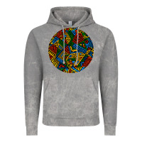 Cloud Rock african fabric pattern round earrings 3 Vintage Hoodie - BundleAndBundleShop