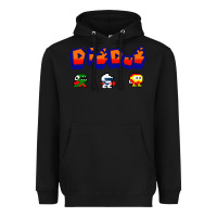 Black dig dug Heavyweight Hoodie - artisFamous