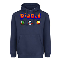 Navy dig dug Heavyweight Hoodie - artisFamous