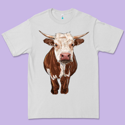 Hereford Cow Premium Tee Designed By Ranaportraitstore