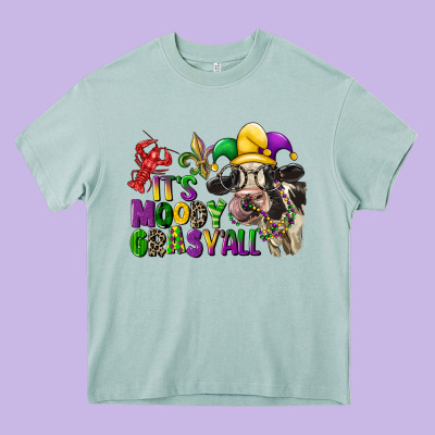 Its Moody Gras Yall Heavy Core Tee Designed By Cowgirlartshop