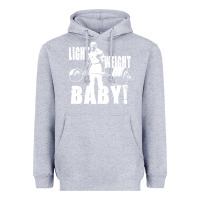 Heather Grey American bodybuilder Heavyweight Hoodie - artisFamous
