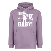 Lavender American bodybuilder Heavyweight Hoodie - artisFamous