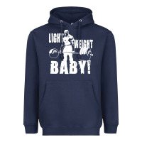 Navy American bodybuilder Heavyweight Hoodie - artisFamous