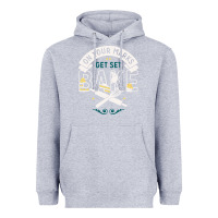 Heather Grey on your marks get set bake Heavyweight Hoodie - artisFamous