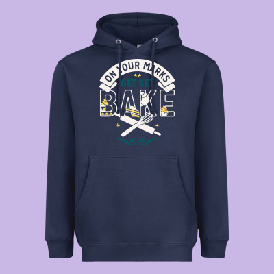 On Your Marks Get Set Bake Heavyweight Hoodie Designed By Artisfamous