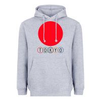 Heather Grey Japan Flag Olympics Heavyweight Hoodie - artisFamous