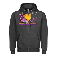 Charcoal Heather peace love nursing Zipper Hoodie - AdoDesignShop