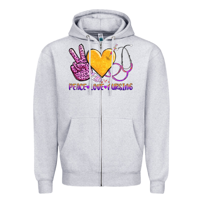 Peace Love Nursing Zipper Hoodie by AdoDesignShop | Teevron