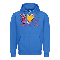 True Royal peace love nursing Zipper Hoodie - AdoDesignShop