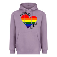 Lavender proud ally lgbt heart gay pride month Heavyweight Hoodie - artisFamous