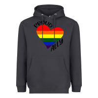 Proud Ally Lgbt Heart Gay Pride Month Heavyweight Hoodie | Teevron
