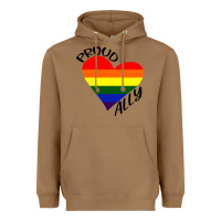 Toasted Coconut proud ally lgbt heart gay pride month Heavyweight Hoodie - artisFamous