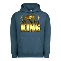 Pigment Midnight Navy birthday king Urban Hoodie - RanaPortraitStore