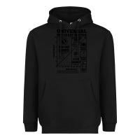 Black hot crazy matrix matrix Heavyweight Hoodie - artisFamous