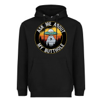 Black ask me about my butthole ufo Heavyweight Hoodie - artisFamous