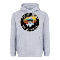Heather Grey ask me about my butthole ufo Heavyweight Hoodie - artisFamous