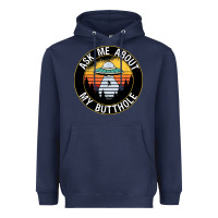 Navy ask me about my butthole ufo Heavyweight Hoodie - artisFamous
