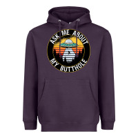 Plum ask me about my butthole ufo Heavyweight Hoodie - artisFamous