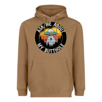 Toasted Coconut ask me about my butthole ufo Heavyweight Hoodie - artisFamous