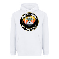 White ask me about my butthole ufo Heavyweight Hoodie - artisFamous