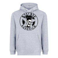 Heather Grey knuckle sandwich Heavyweight Hoodie - artisFamous