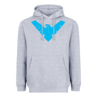 Heather Grey nightwing Heavyweight Hoodie - artisFamous