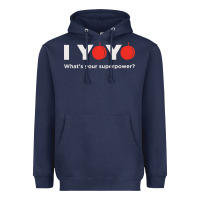 Navy funny yoyo Heavyweight Hoodie - artisFamous