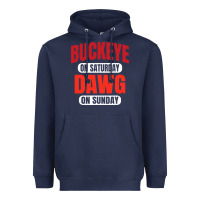 Navy buckeye on saturday Heavyweight Hoodie - artisFamous