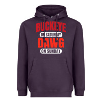 Plum buckeye on saturday Heavyweight Hoodie - artisFamous