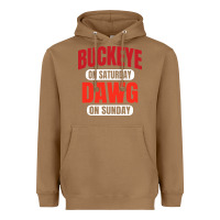 Toasted Coconut buckeye on saturday Heavyweight Hoodie - artisFamous