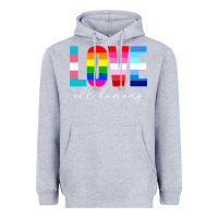 Heather Grey lgbt pride rainbow love lgbtq pride Heavyweight Hoodie - artisFamous
