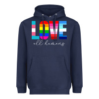 Navy lgbt pride rainbow love lgbtq pride Heavyweight Hoodie - artisFamous