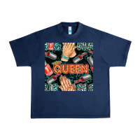 Navy nail queen hand and polish with lights and leopard seamless pattern bb Urban Heavy Tee - BundleAndBundleShop
