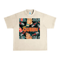 Sandshell nail queen hand and polish with lights and leopard seamless pattern bb Urban Heavy Tee - BundleAndBundleShop