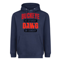 Navy buckeye on saturday Heavyweight Hoodie - artisFamous