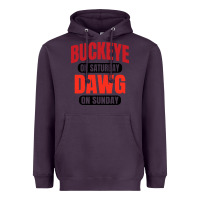 Plum buckeye on saturday Heavyweight Hoodie - artisFamous